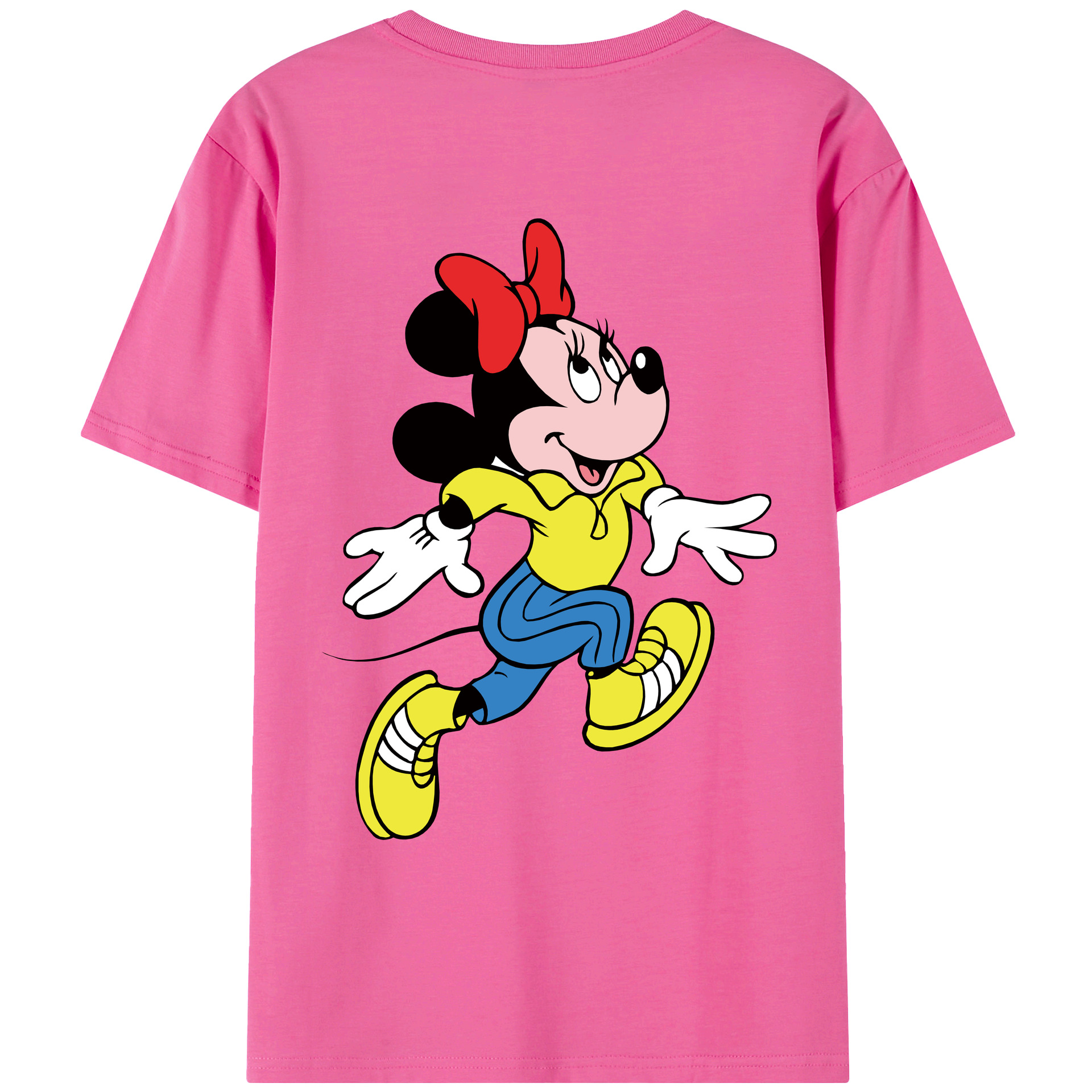 （画像用） ミッキーマウス Mickey Mouse レディース半袖Tシャツ(バックプリント)